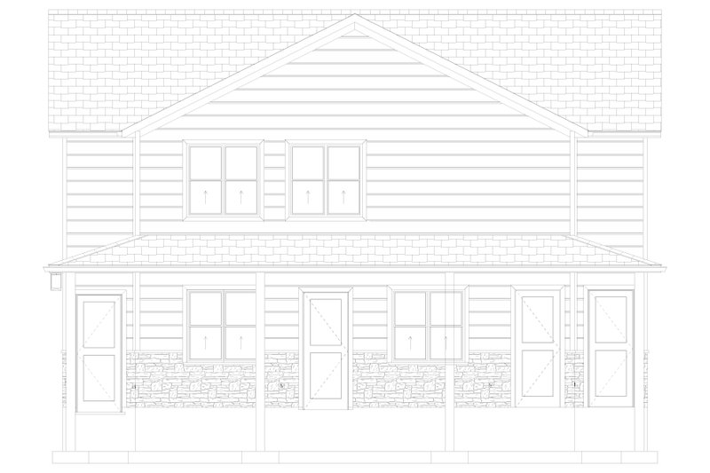 Architectural House Design - Exterior - Other Elevation for Traditional House Plan #1060-504, 1 bath