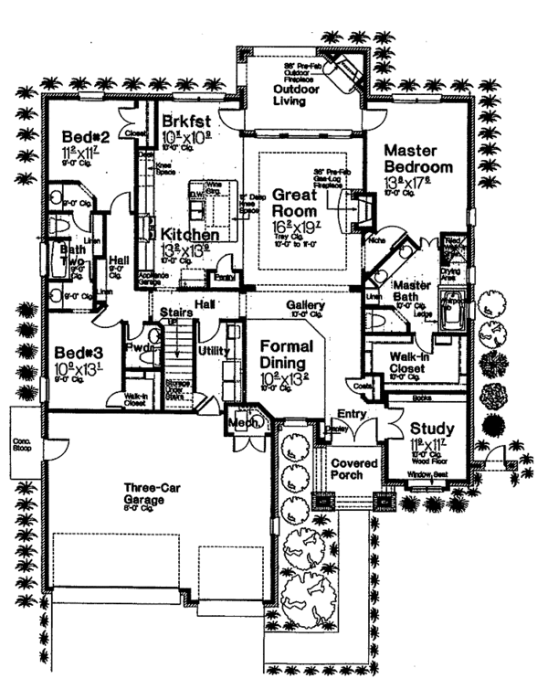 Dream House Plan - Country Floor Plan - Main Floor Plan #310-1235