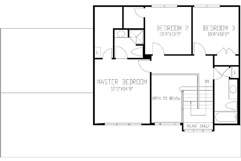 Home Plan - Floor Plan - Upper Floor for Country House Plan #320-1452 - 3 bed, 3 bath