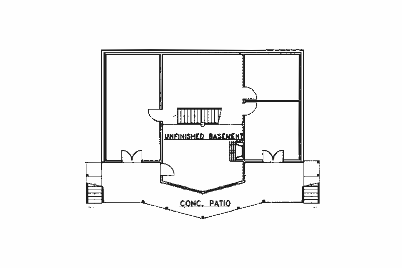 Home Plan - Floor Plan - Lower Floor for Contemporary House Plan #117-812 - 3 bed, 2.5 bath