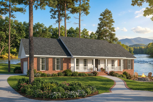 Traditional Exterior - Front Elevation Plan #17-1036