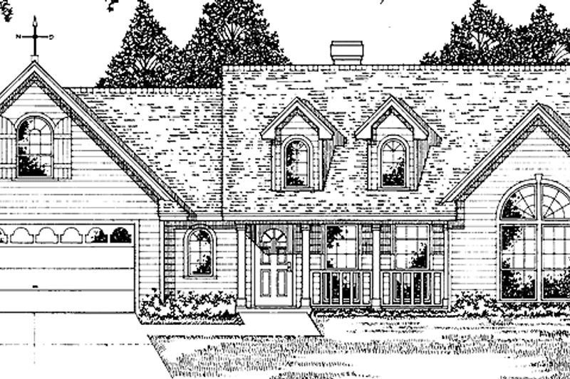 Home Plan - Country Exterior - Front Elevation Plan #42-467