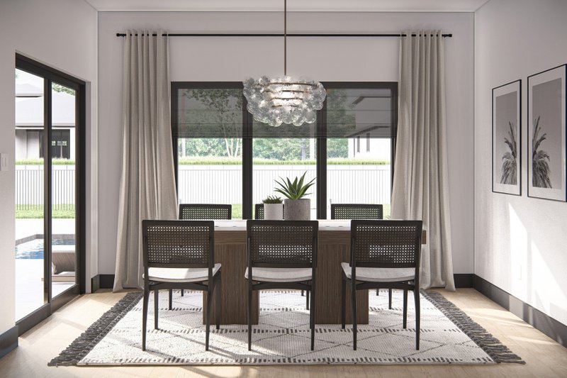 House Blueprint - Interior - Dining Room for Modern House Plan #455-507 - 3 bed, 2 bath