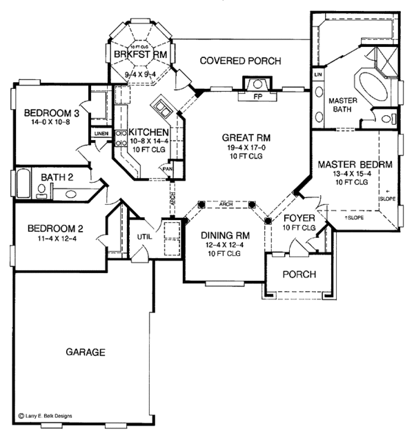 Dream House Plan - Ranch Floor Plan - Main Floor Plan #952-168