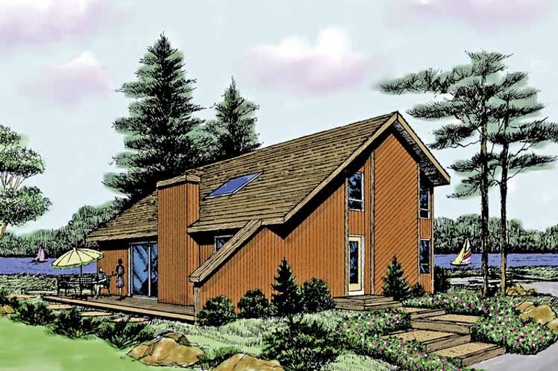 Dream House Plan - Exterior - Front Elevation 3 for Contemporary House Plan #314-260 - 3 bed, 2 bath