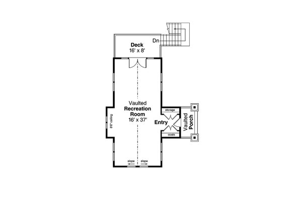 Craftsman Floor Plan - Upper Floor Plan #124-1284