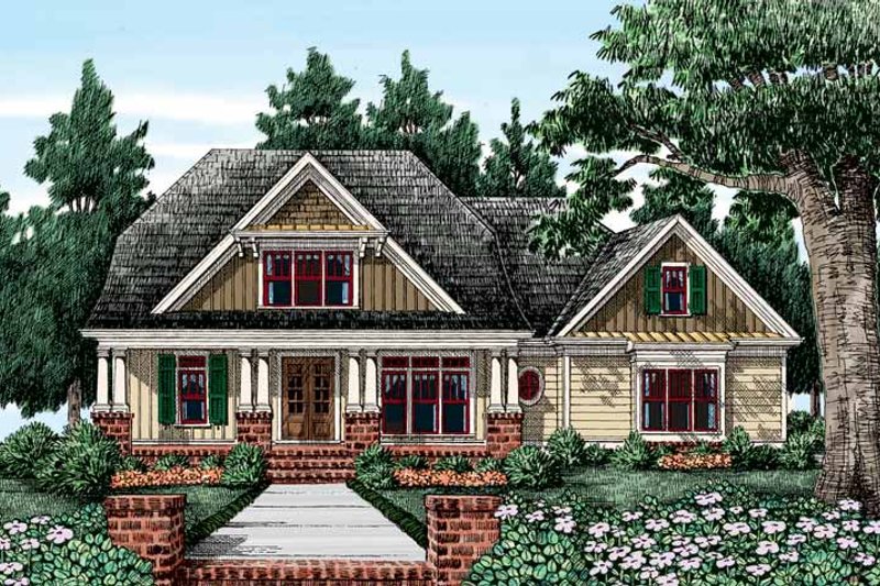 Dream House Plan - Craftsman Exterior - Front Elevation Plan #927-408