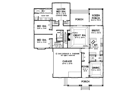 Floor Plan - Main Floor for Country House Plan #929-786 - 3 bed, 2 bath