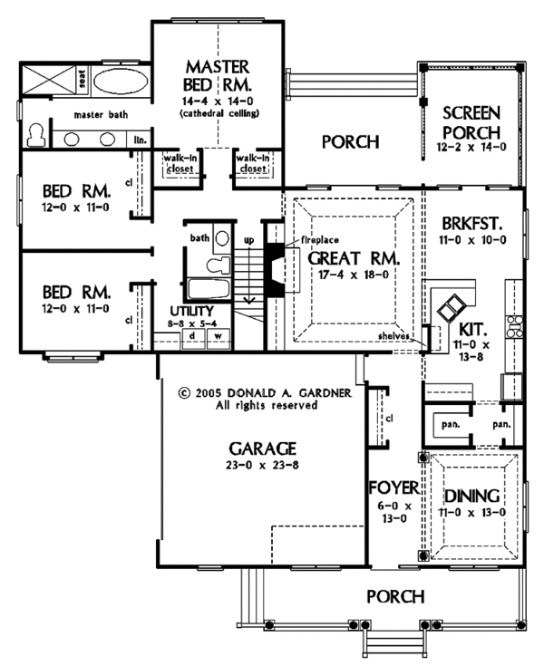 House Plan Design - Country Floor Plan - Main Floor Plan #929-786