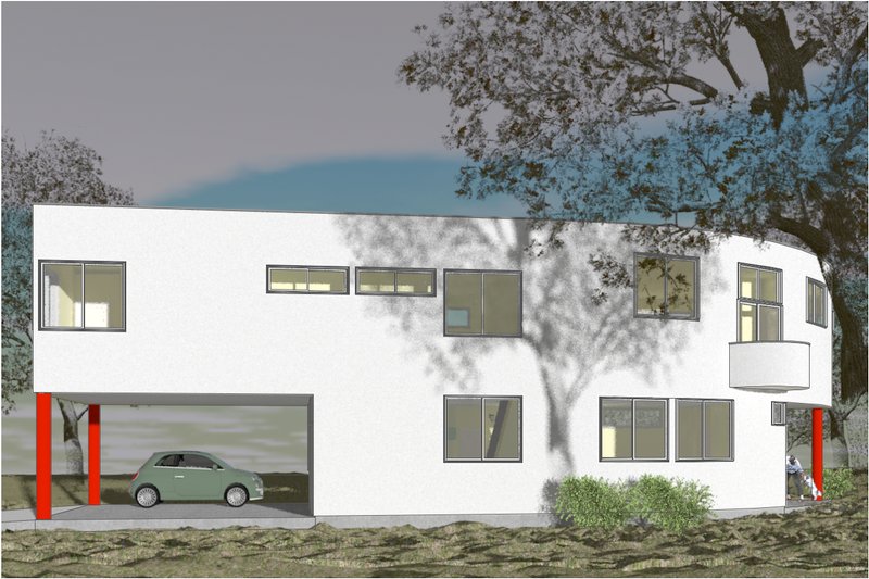 Architectural House Design - Exterior - Other Elevation 2 for Modern House Plan #450-6 - 3 bed, 2.5 bath