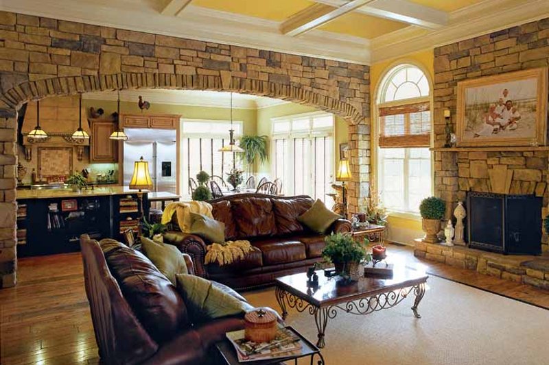 House Blueprint - Interior - Family Room for Colonial House Plan #927-923 - 5 bed, 4.5 bath