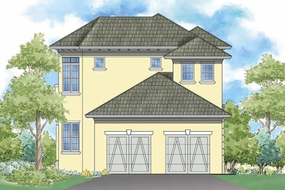 Exterior - Rear Elevation for Southern House Plan #930-360 - 3 bed, 2.5 bath