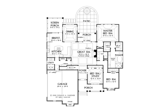 Floor Plan - Main Floor for Traditional House Plan #929-925 - 3 bed, 2 bath
