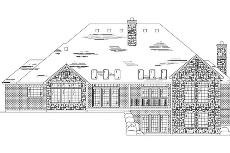 Home Plan - Exterior - Rear Elevation for Traditional House Plan #945-29 - 5 bed, 3.5 bath