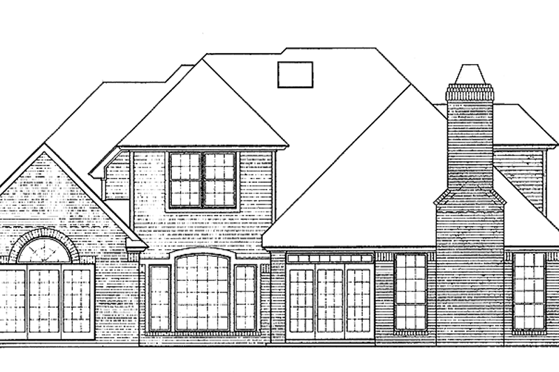 House Plan Design - Exterior - Rear Elevation for Traditional House Plan #310-1015 - 4 bed, 2.5 bath