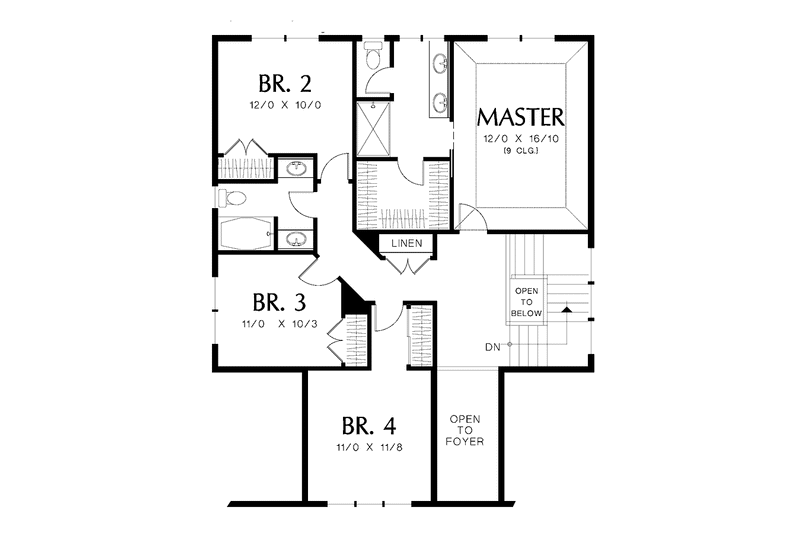 Home Plan - Floor Plan - Upper Floor for Traditional House Plan #48-856 - 4 bed, 2.5 bath