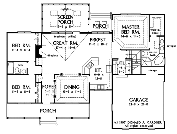 House Plan Design - Country Floor Plan - Main Floor Plan #929-393