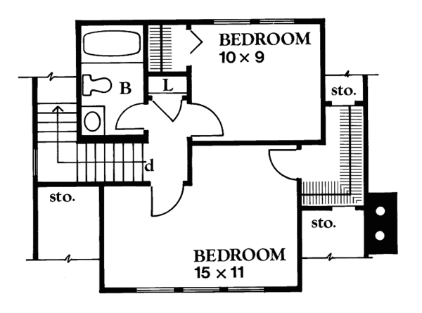House Blueprint - Craftsman Floor Plan - Upper Floor Plan #1016-6