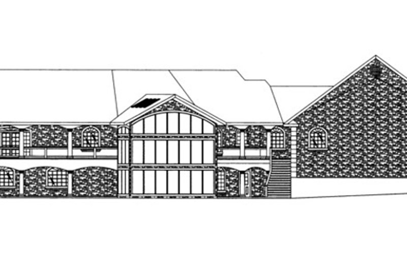 Home Plan - Exterior - Rear Elevation for Traditional House Plan #117-831 - 3 bed, 3 bath