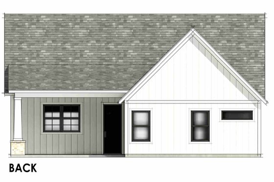 Exterior - Rear Elevation for Farmhouse House Plan #1096-190 - 3 bed, 2 bath