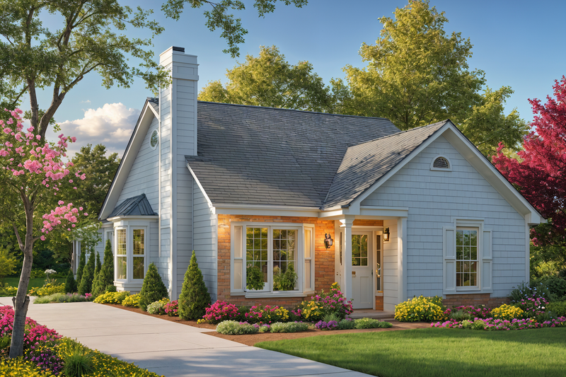 Dream House Plan - Cottage Exterior - Front Elevation Plan #30-195