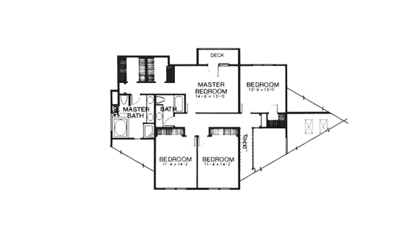 Dream House Plan - Country Floor Plan - Upper Floor Plan #320-1249