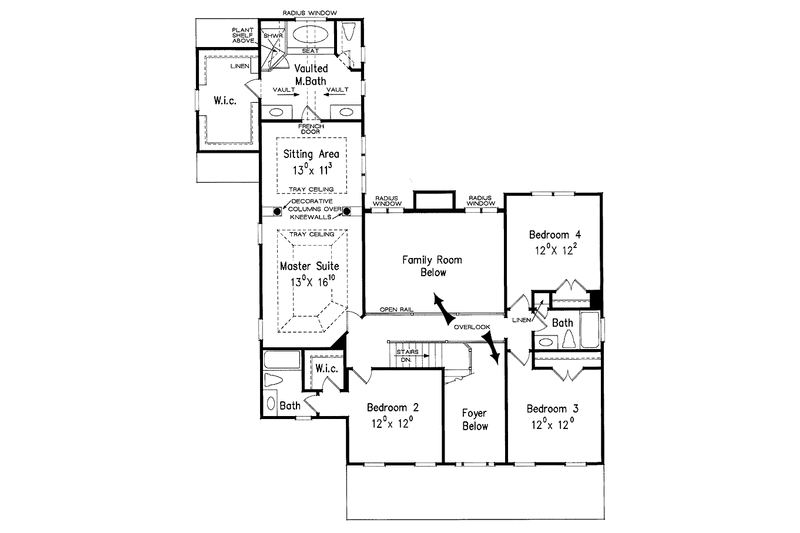 Home Plan - Floor Plan - Upper Floor for Classical House Plan #927-615 - 5 bed, 4 bath