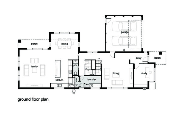 Modern House Plan First Floor by Leon Meyer