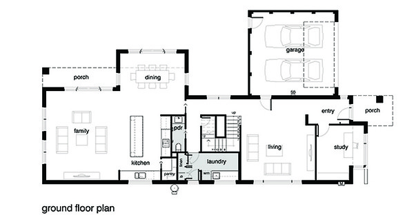 Modern House Plan First Floor by Leon Meyer
