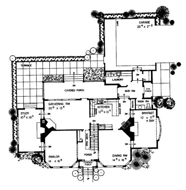 Architectural House Design - Victorian Floor Plan - Main Floor Plan #72-891