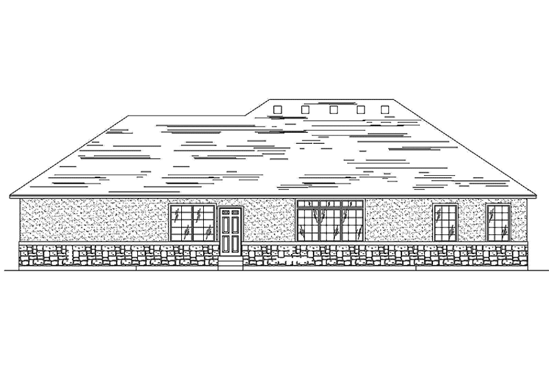 Architectural House Design - Exterior - Rear Elevation for Traditional House Plan #945-85 - 3 bed, 2.5 bath
