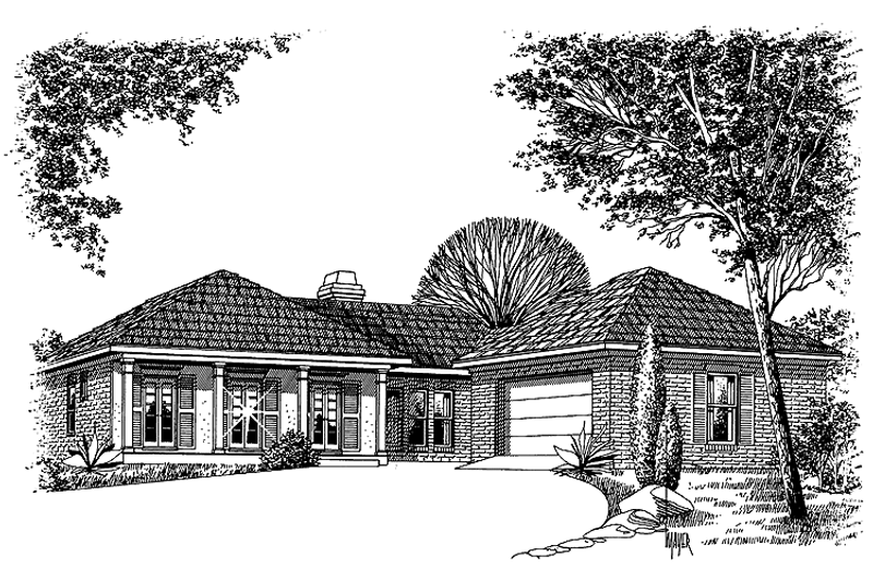 House Design - Country Exterior - Front Elevation Plan #15-339
