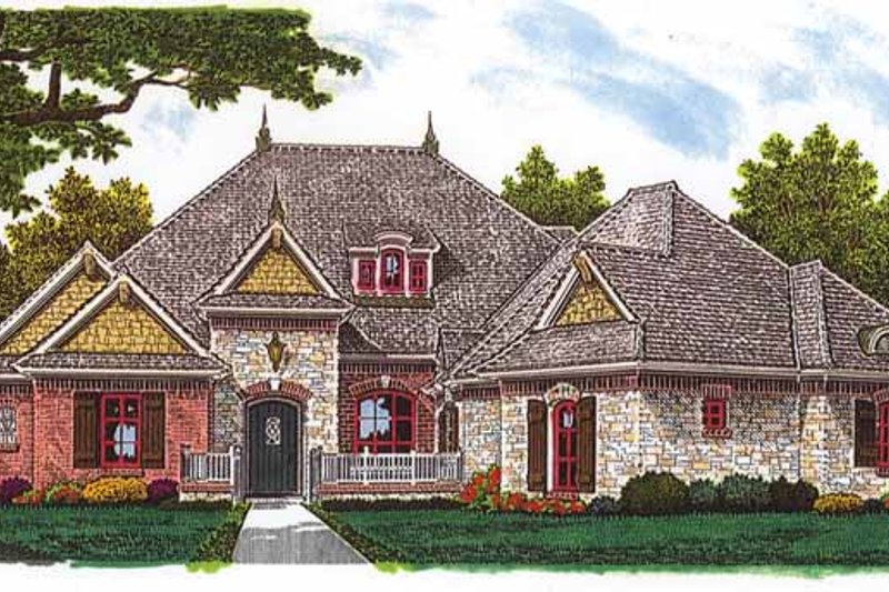 Architectural House Design - European Exterior - Front Elevation Plan #310-1239