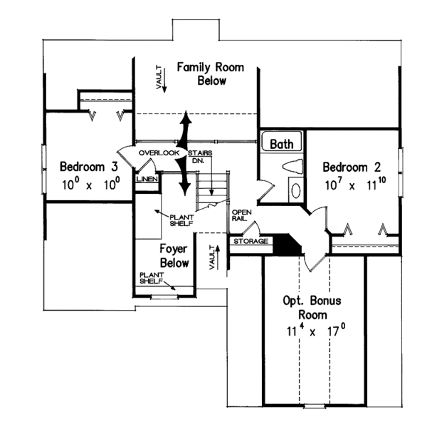 Dream House Plan - Mediterranean Floor Plan - Upper Floor Plan #927-247