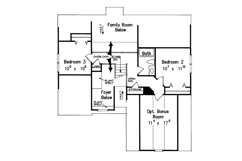 Home Plan - Floor Plan - Upper Floor for Mediterranean House Plan #927-247 - 3 bed, 2.5 bath