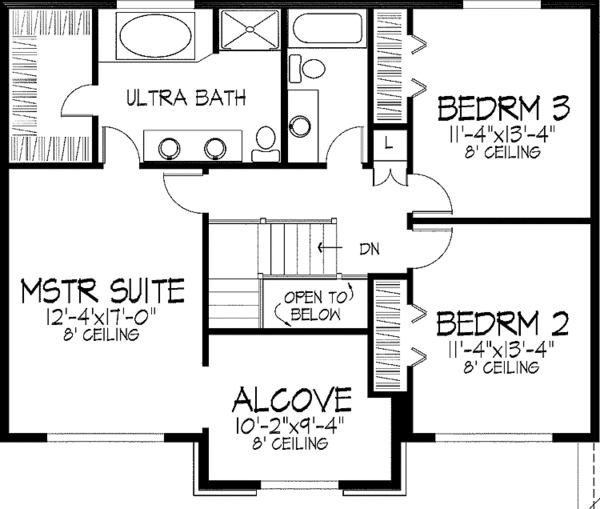 Dream House Plan - European Floor Plan - Upper Floor Plan #51-825