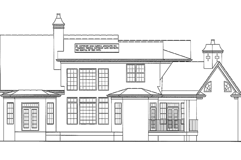 House Blueprint - Exterior - Rear Elevation for Victorian House Plan #54-259 - 3 bed, 2.5 bath