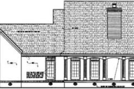 Exterior - Rear Elevation for Mediterranean House Plan #45-243 - 4 bed, 4 bath