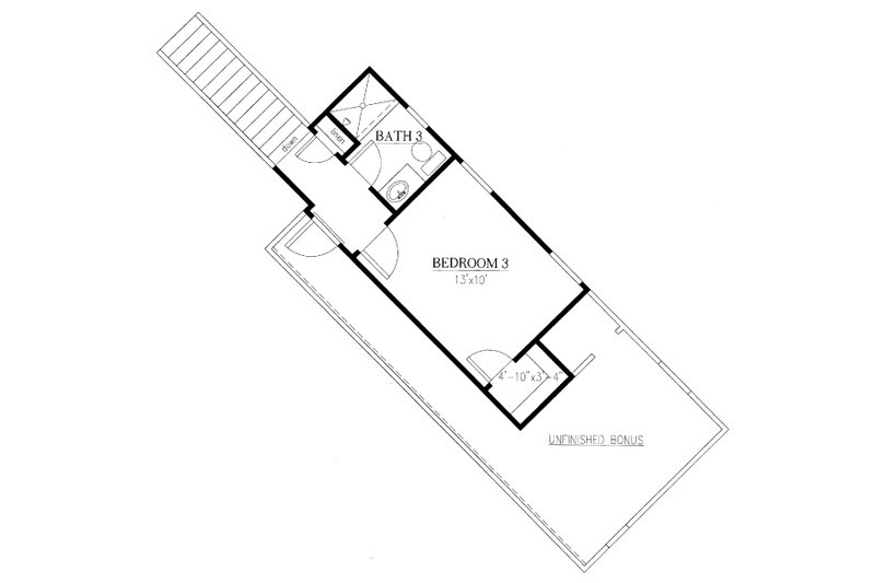 Architectural House Design - Floor Plan - Upper Floor for Traditional House Plan #437-106 - 3 bed, 3 bath
