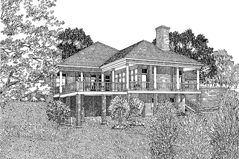 Home Plan - Exterior - Rear Elevation for Country House Plan #17-2641 - 3 bed, 2.5 bath