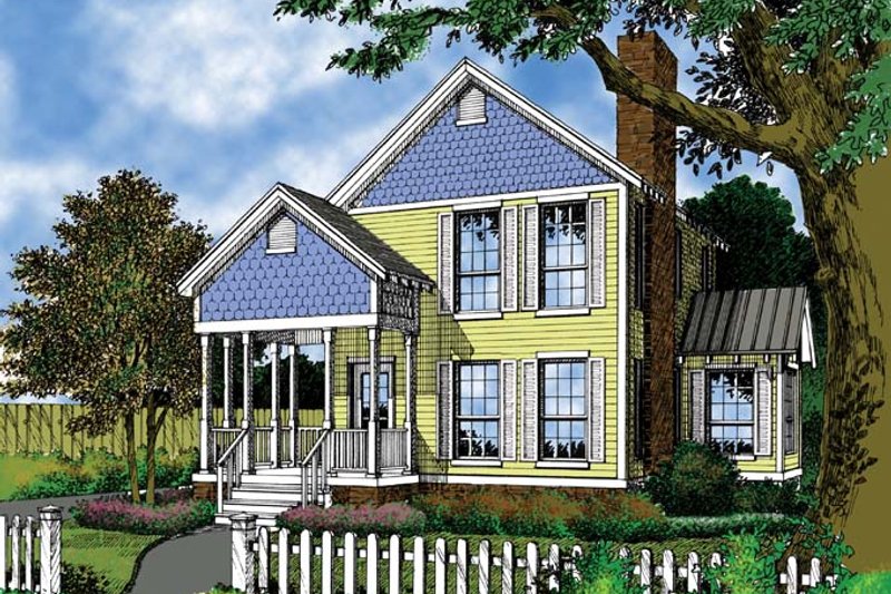 Dream House Plan - Victorian Exterior - Front Elevation Plan #417-578