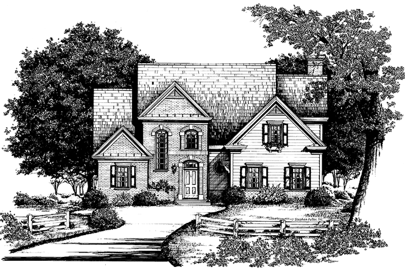 Home Plan - Exterior - Front Elevation 3 for Colonial House Plan #429-328 - 3 bed, 2.5 bath