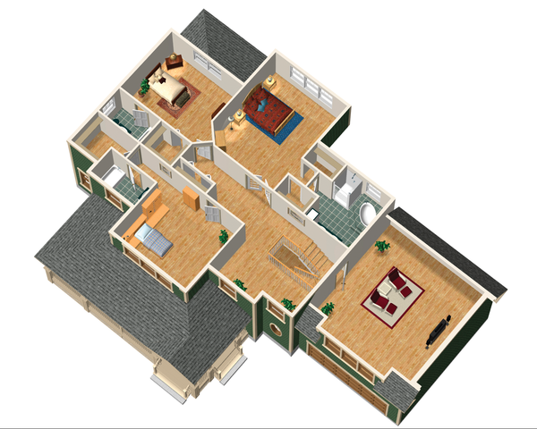 Country Floor Plan - Upper Floor Plan #25-4666