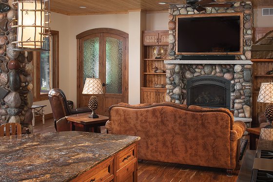 Interior - Family Room 1 for Log House Plan #928-263 - 5 bed, 4.5 bath