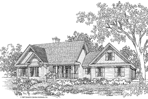 Country Exterior - Front Elevation Plan #929-347