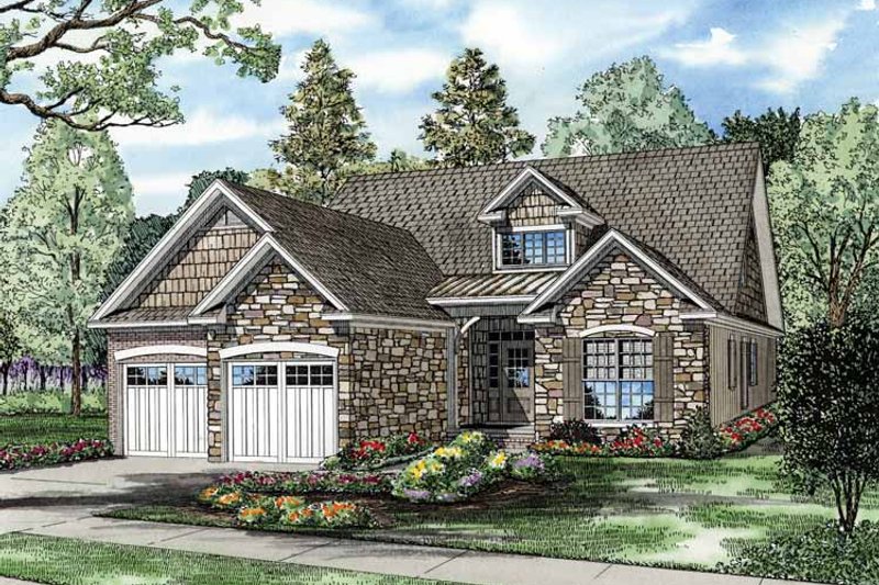 Architectural House Design - Craftsman Exterior - Front Elevation Plan #17-3337