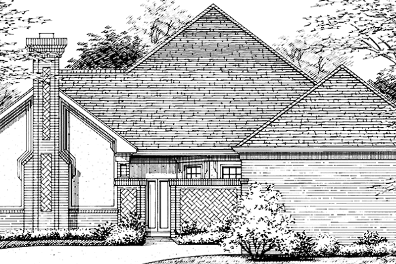 Architectural House Design - Traditional Exterior - Front Elevation Plan #45-481