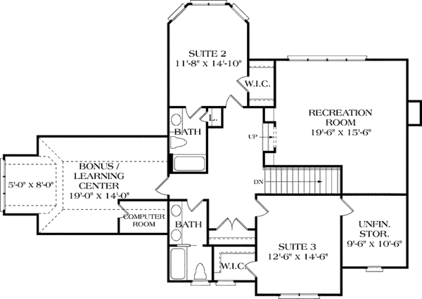 Architectural House Design - Country Floor Plan - Upper Floor Plan #453-275
