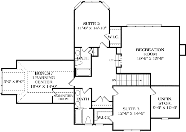 Dream House Plan - Country Floor Plan - Upper Floor Plan #453-275