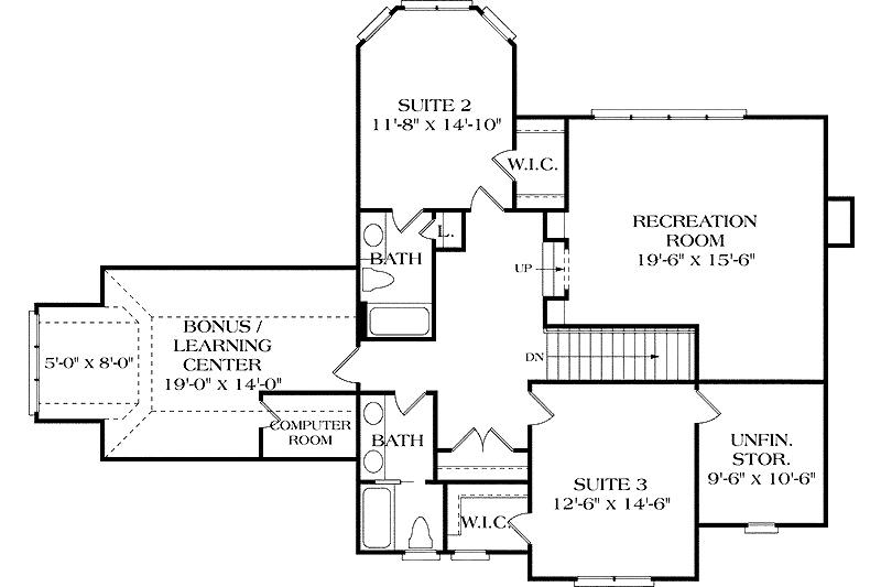 Home Plan - Floor Plan - Upper Floor for Country House Plan #453-275 - 3 bed, 3.5 bath